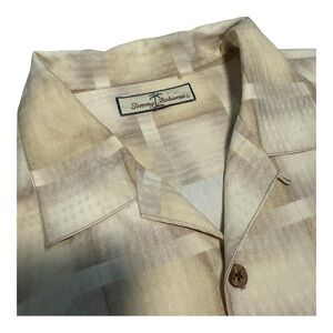 Vintage Tommy Bahama Silk Shirt Mens X-Lg Geometric Multicolor Short Sleeve 90s